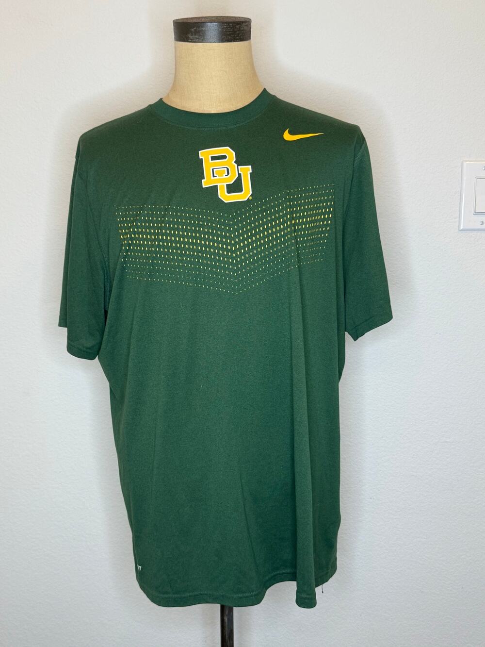NIKE University of Baylor Bears Dri Fit shirt Top Men size XL gameday